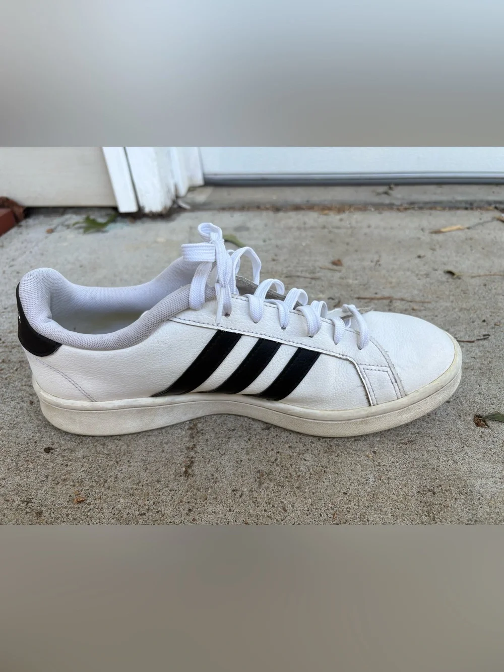 adidas Grand Court Cloud White and Core Black Mens 11